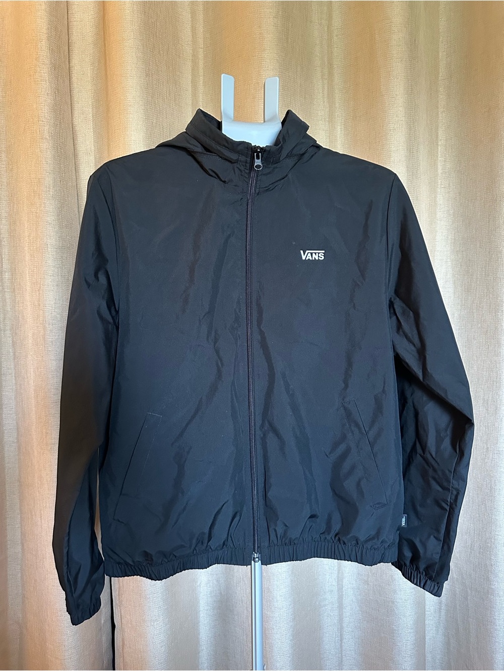 Vans Women's Black Hooded Windbreaker Jacket
